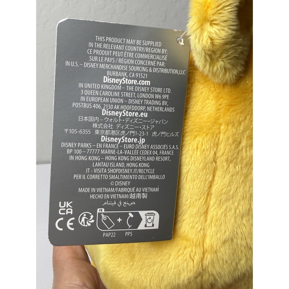 Walt Disney World Winnie The Pooh 11 inch Big Feet Head Plush Doll Bear Baby New - Picture 8 of 10
